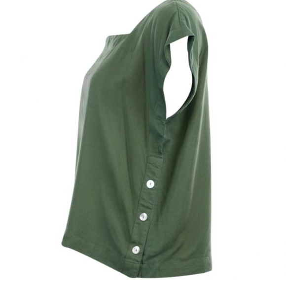 HIGH FASHION TOPAZ TOP IN ARMY GREEN NWT - Picture 8 of 8